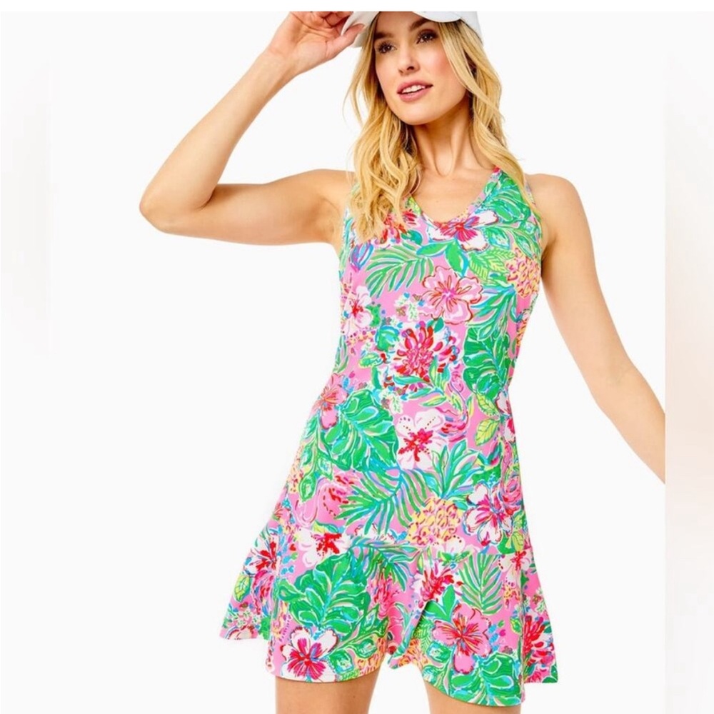 Lilly Pulitzer Anaia Active Dress Journey to the Jungle Print Size Small S